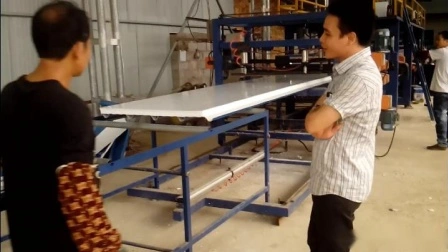 Máquina de prensado de paneles sándwich de poliuretano para techos y paredes de EPS de chapa de acero compuesto